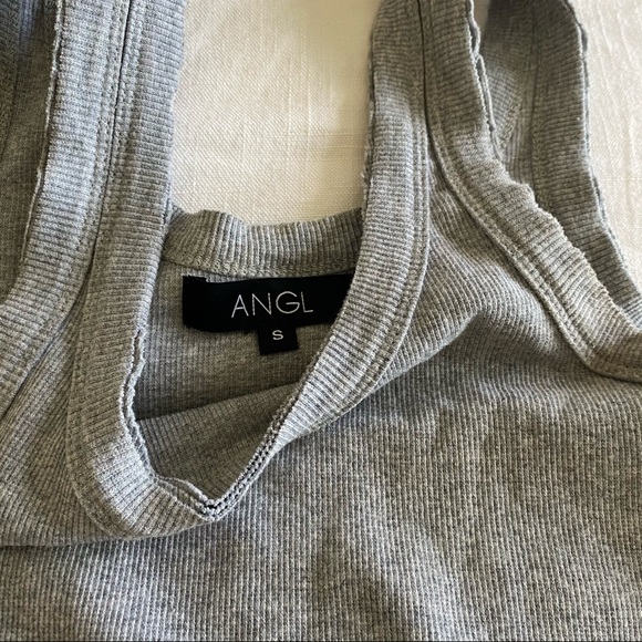 Grey Ribbed Mini Dress - Picture 3 of 3